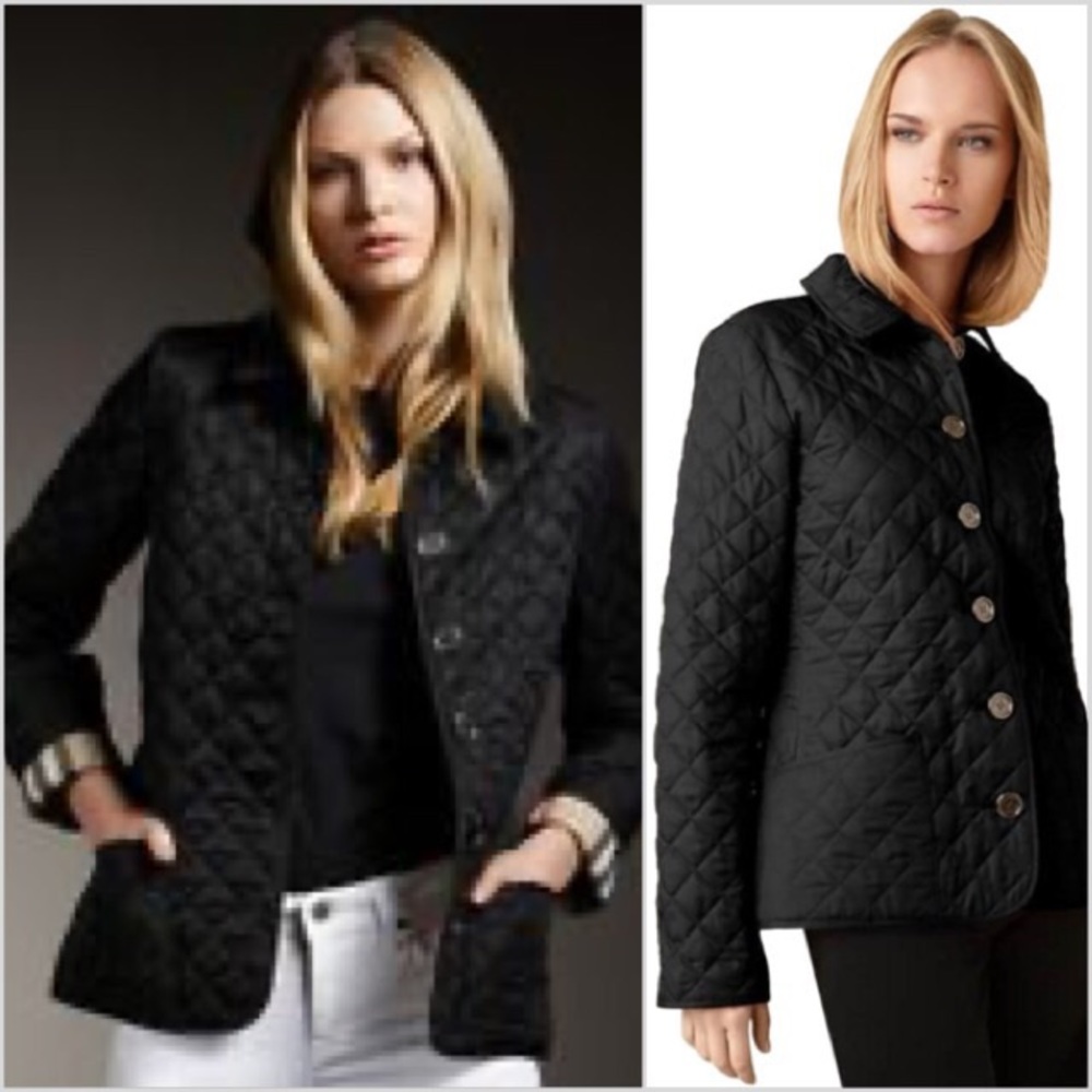 Burberry Brit Nova Check Quilted Black Jacket